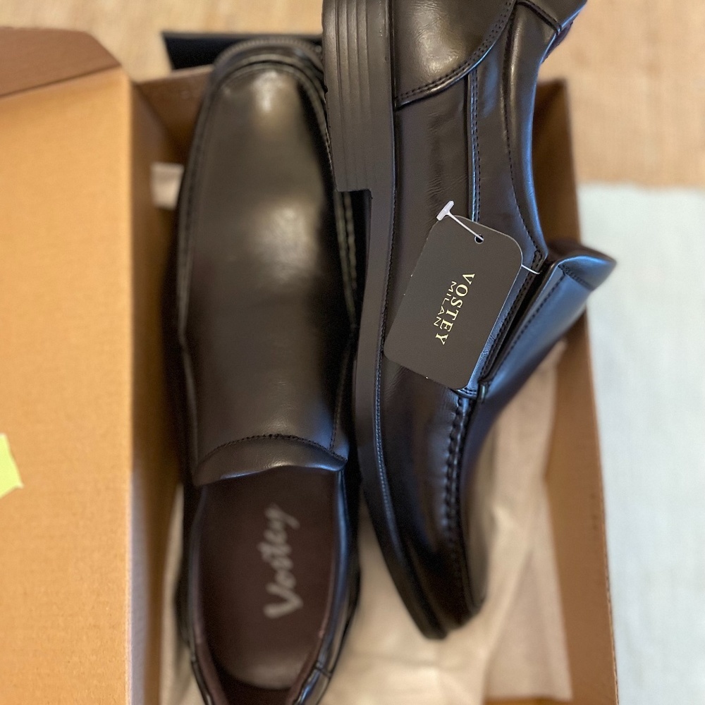 NIB Vostey Milan Black Mens Casual Loafers 10.5